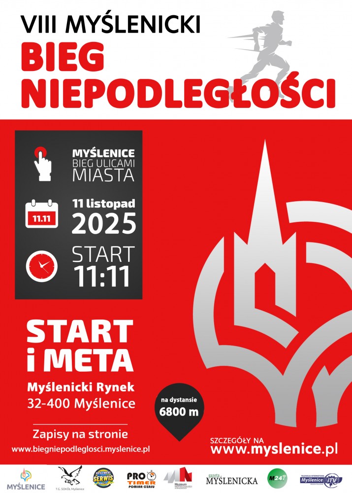 VIII Myślenicki Bieg Niepodległości – ruszają zapisy!. Gmina Myślenice