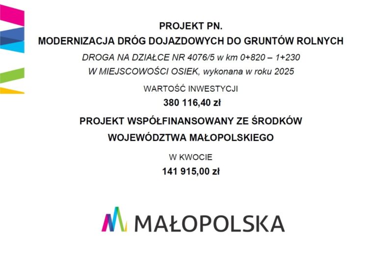 Modernizacja ul. Spacerowej zakończona. Osiek