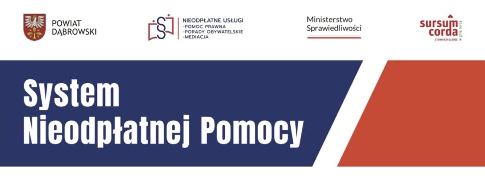 Nieodpłatna pomoc prawna, poradnictwo obywatelskie, mediacja oraz edukacja prawna w 2025 r.. Gmina Dąbrowa Tarnowska