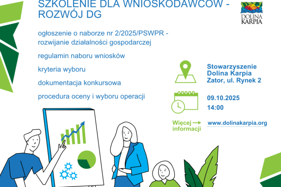 Szkolenie dla wnioskodawców – rozwój przedsiębiorczości (ROZWÓJ DG). Osiek
