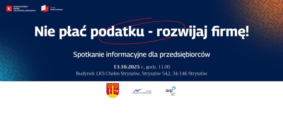 Spotkanie informacyjne dla przedsiębiorców. Stryszów