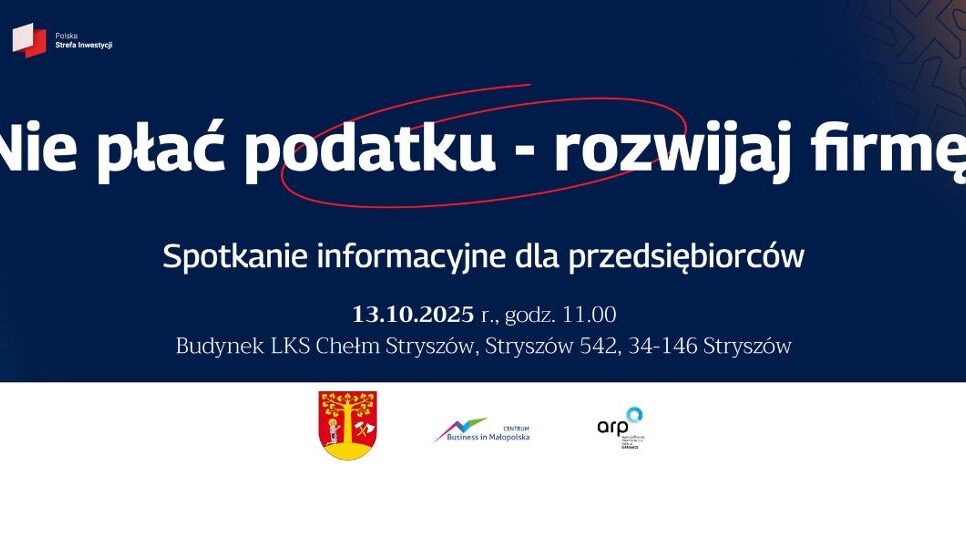 Spotkanie informacyjne dla przedsiębiorców. Stryszów
