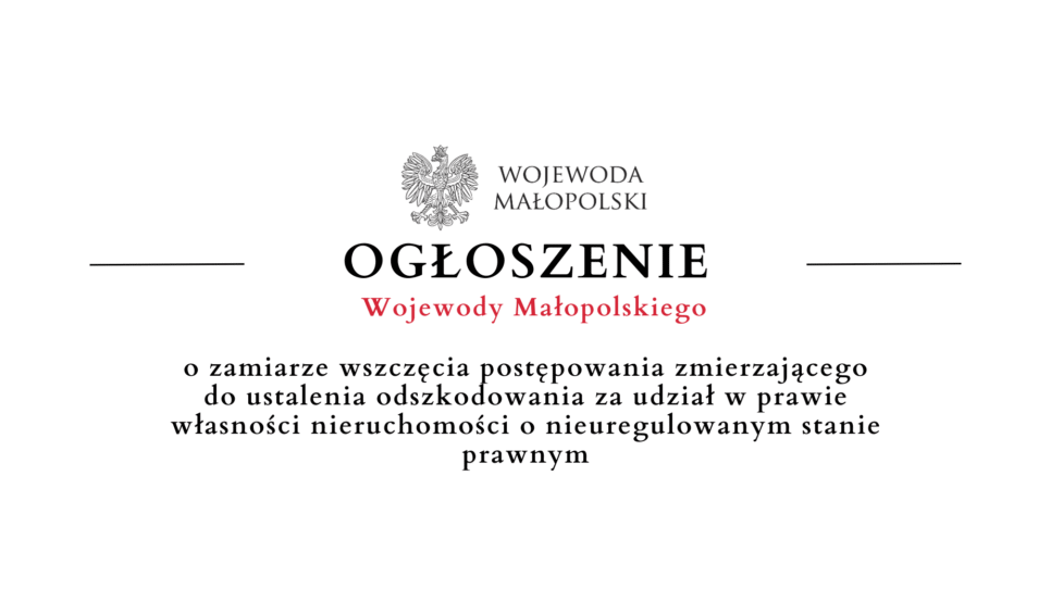 Ogłoszenie Wojewody Małopolskiego – 06.10. Gmina Limanowa