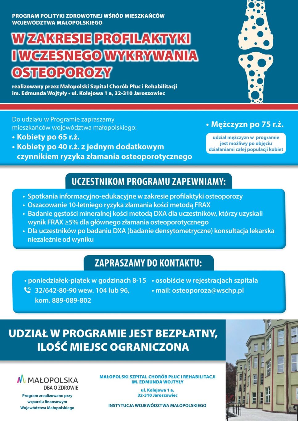 Profilaktyka i wczesne wykrywanie osteoporozy. Gmina Krzeszowice