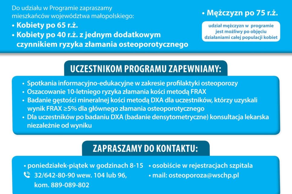 Profilaktyka i wczesne wykrywanie osteoporozy. Gmina Krzeszowice