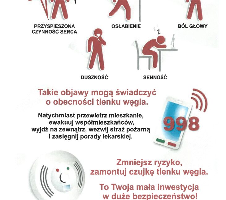 Czad oszukuje zmysły. Gmina Moszczenica