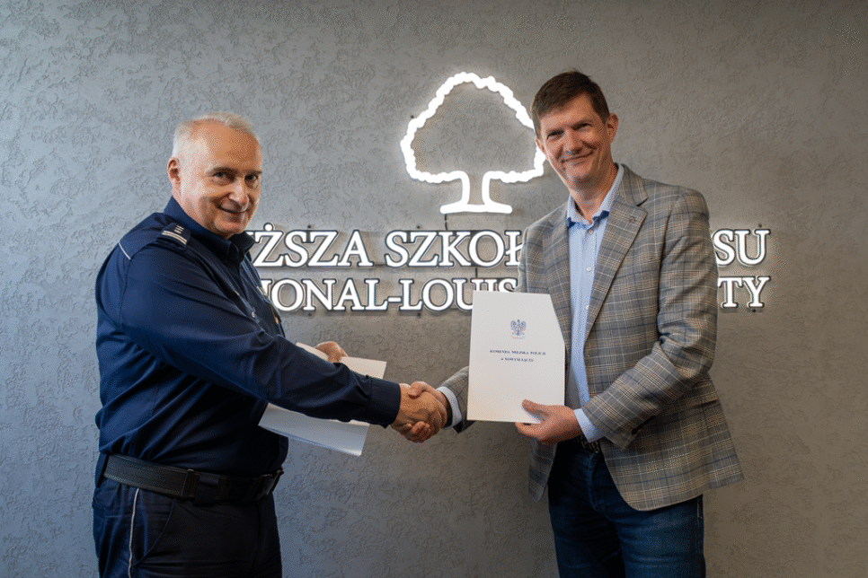 Porozumienie o współdziałaniu na rzecz bezpieczeństwa między sądecką Policją a WSB-NLU. Nowy Sącz