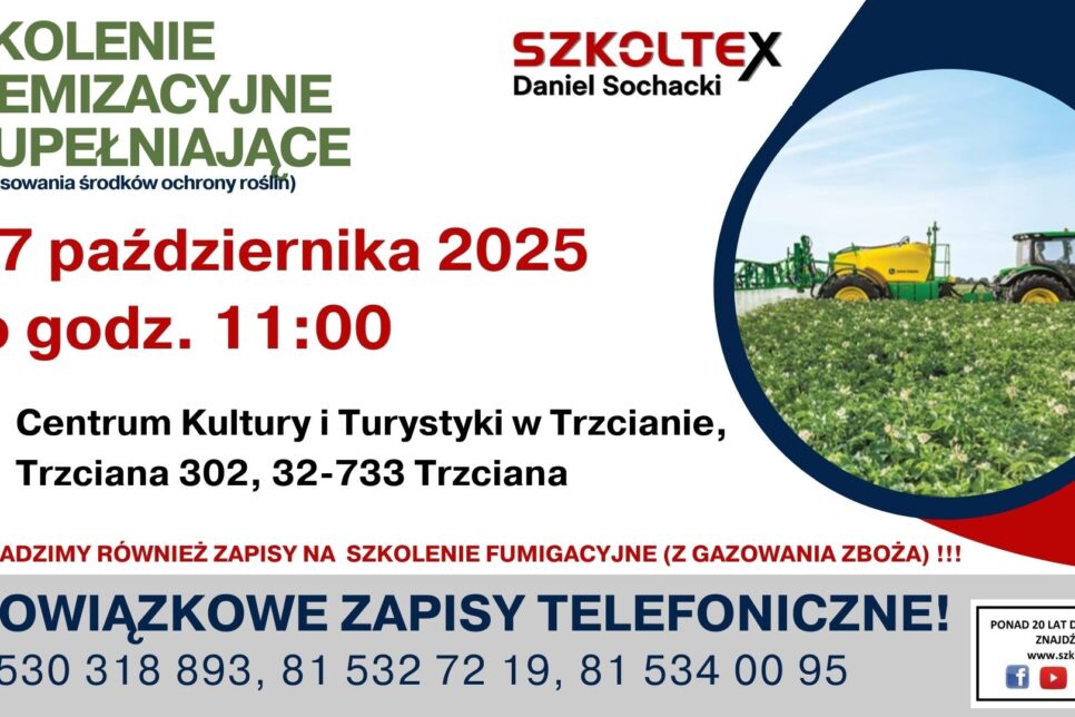 Szkolenie chemizacyjne. Gmina Trzciana