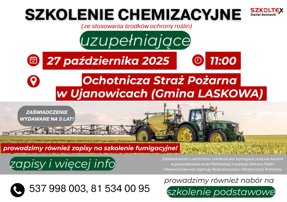 Szkolenie chemizacyjne. Gmina Laskowa