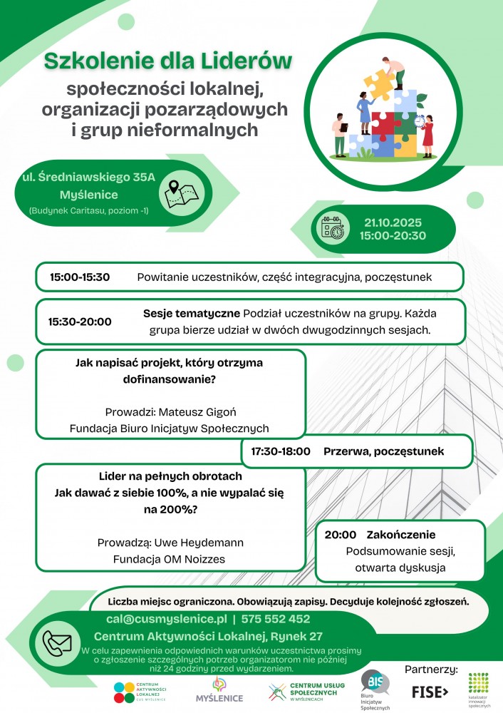 Szkolenie dla Liderów w Myślenicach – spotkanie, które inspiruje do działania. Gmina Myślenice