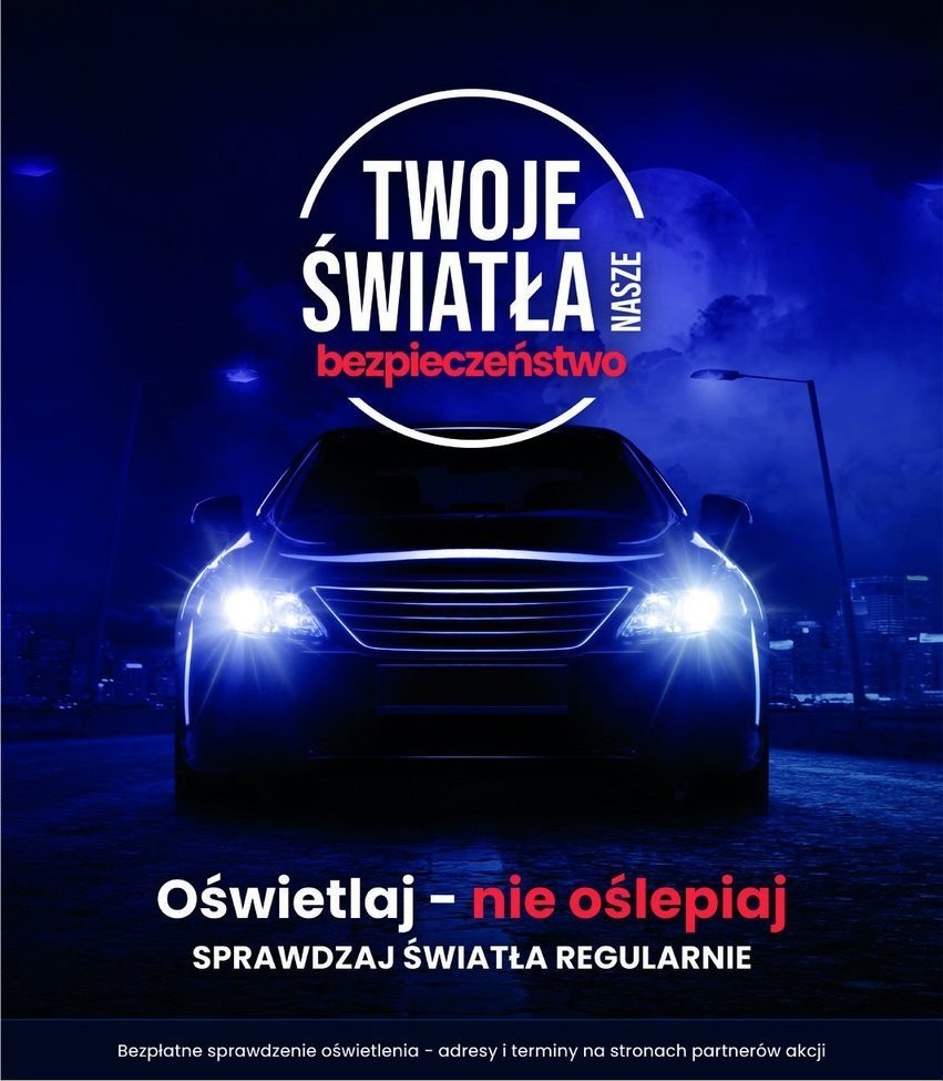 „Twoje światła – nasze bezpieczeństwo” – sprawdź bezpłatnie światła w pojeździe. Sucha Beskidzka