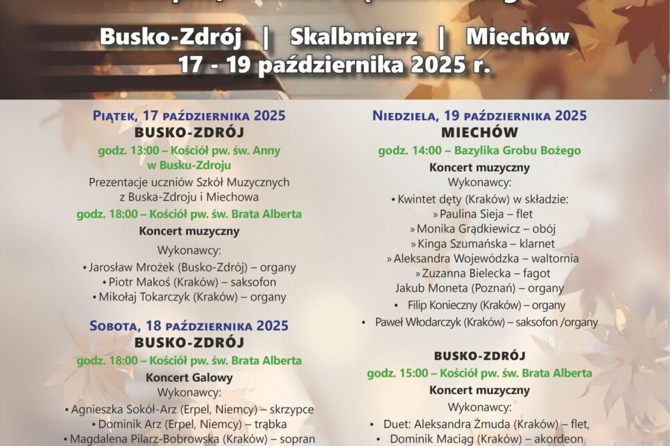 Jesień organowa w Miechowie. Gmina Miechów
