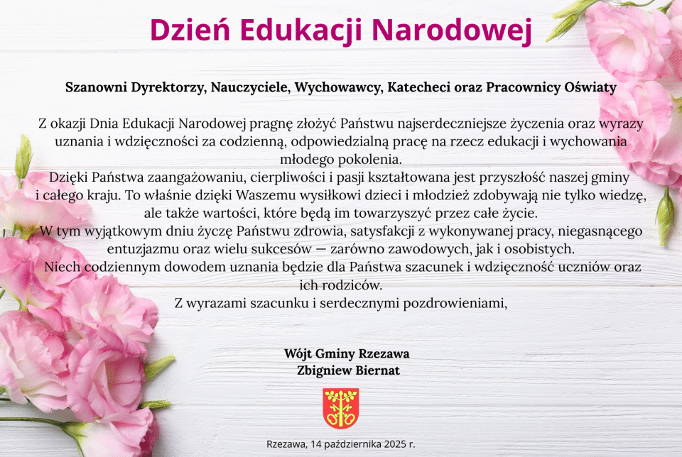 Dzień Edukacji Narodowej. Gmina Rzezawa