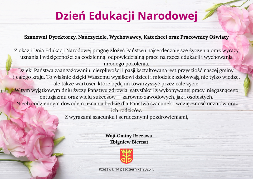 Dzień Edukacji Narodowej. Gmina Rzezawa