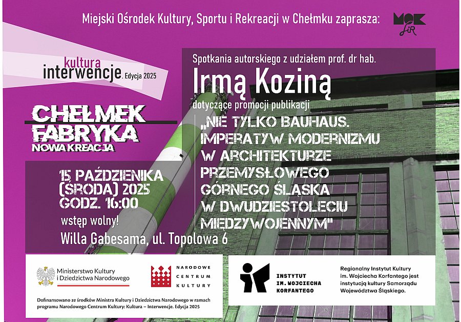 „Chełmek – materializacja modernistycznej utopii” – spotkanie z prof. Irmą Koziną. Chełmek