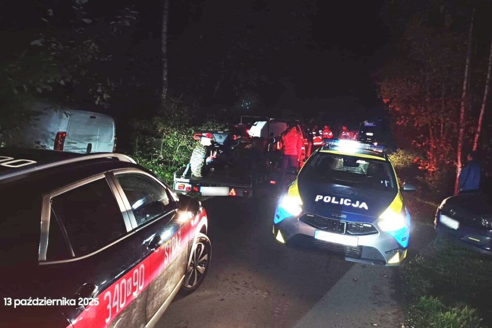 Szczęśliwy finał poszukiwań 54-latki, która zagubiła się w lesie podczas grzybobrania. Nowy Sącz