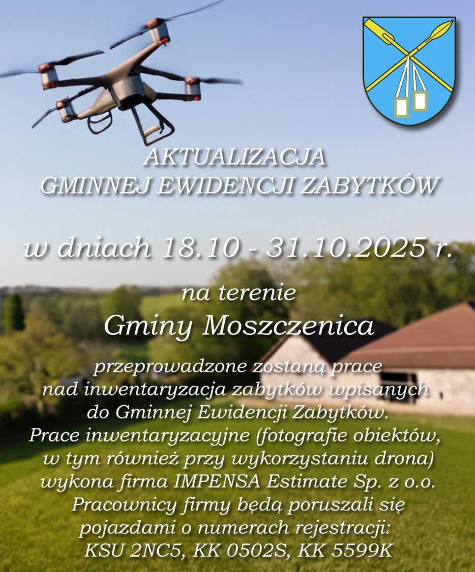 Aktualizacja Gminnej Ewidencji Zabytków. Gmina Moszczenica