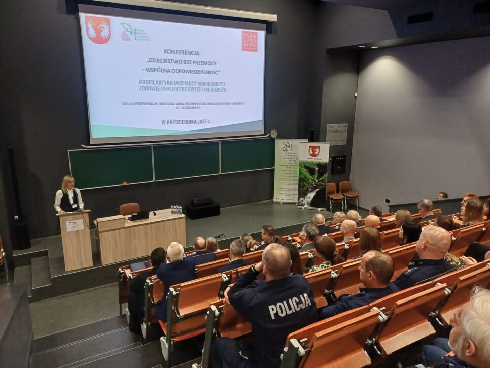#DzielnicowyBliżejNas. Udział gorlickiej Policji w konferencji „Dzieciństwo bez przemocy – wspólna odpowiedzialność”. Gorlice