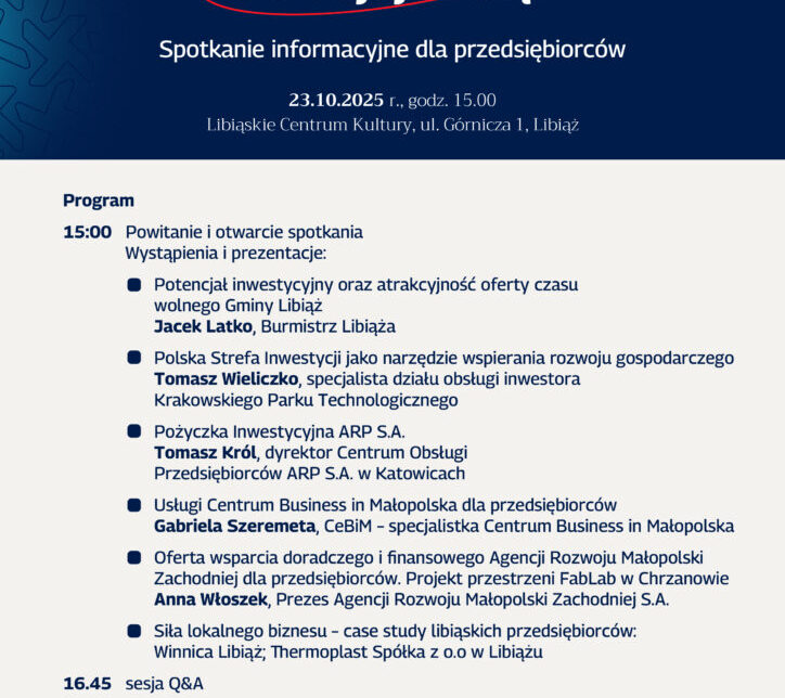 W Gminie Libiąż zaczyna się dobry biznes – spotkanie dla przedsiębiorców. Gmina Libiąż