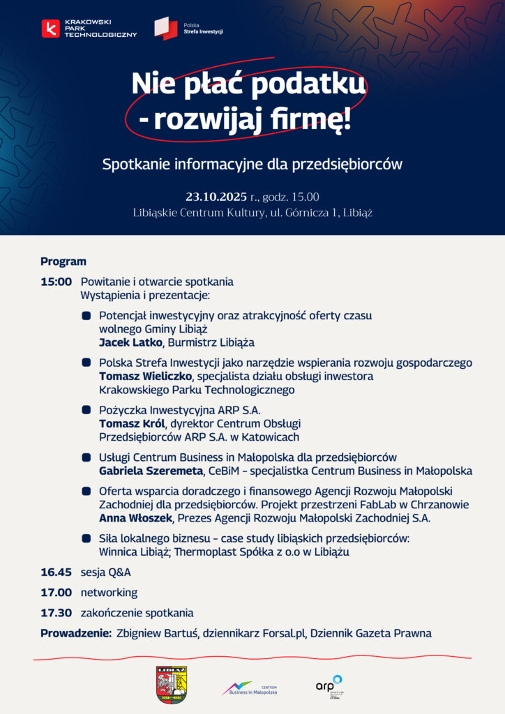 W Gminie Libiąż zaczyna się dobry biznes – spotkanie dla przedsiębiorców. Gmina Libiąż