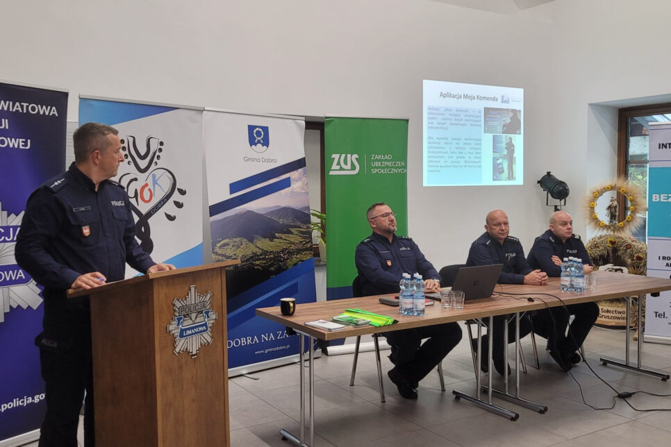 Debata o bezpieczeństwie i wyłudzeniach na tzw. „legendę”.. Gmina Dobra