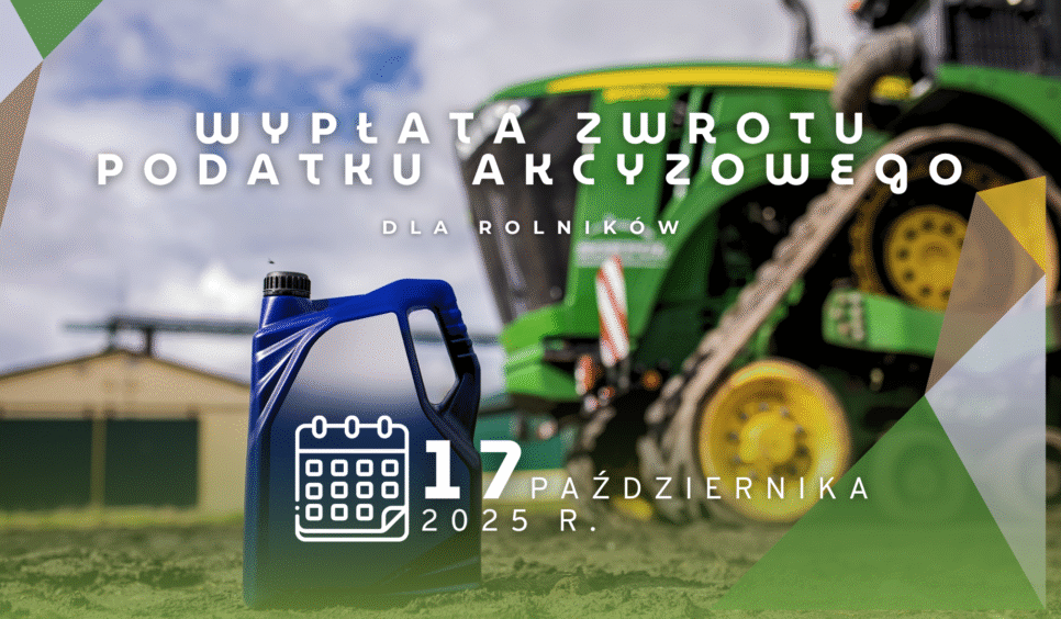 Wypłata zwrotu podatku akcyzowego dla rolników w dniu 17 października 2025 r.. Gmina Limanowa
