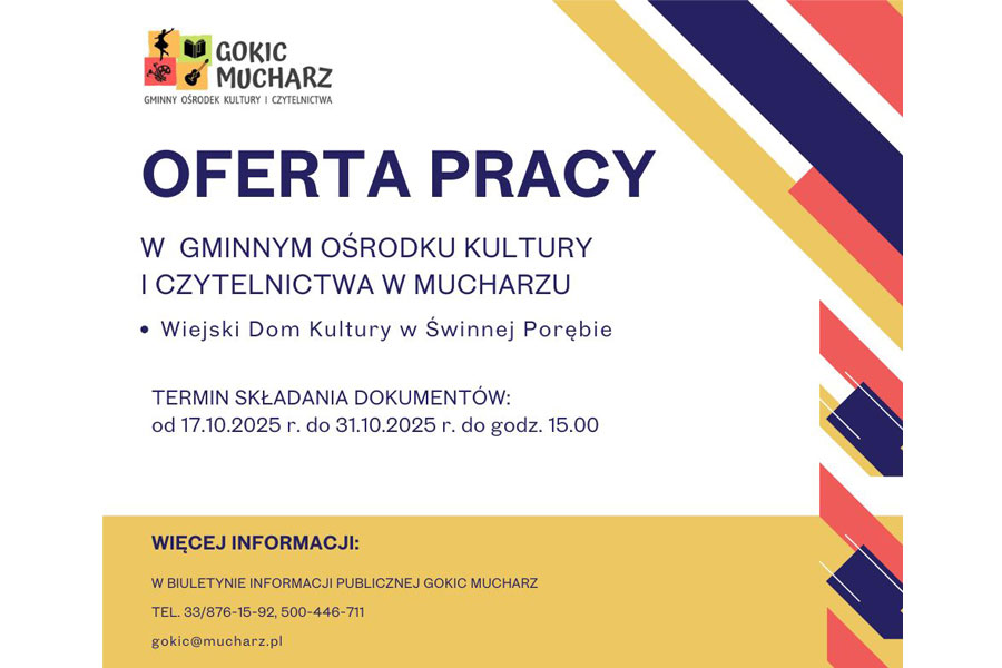 Gmina Mucharz – Oferta pracy. Mucharz