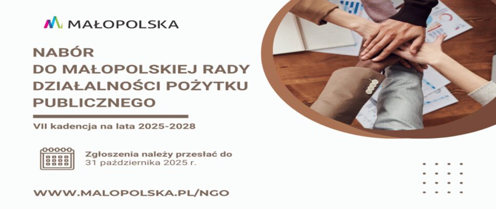 Trwa nabór do Małopolskiej Rady Działalności Pożytku Publicznego VII kadencji. Proszowice