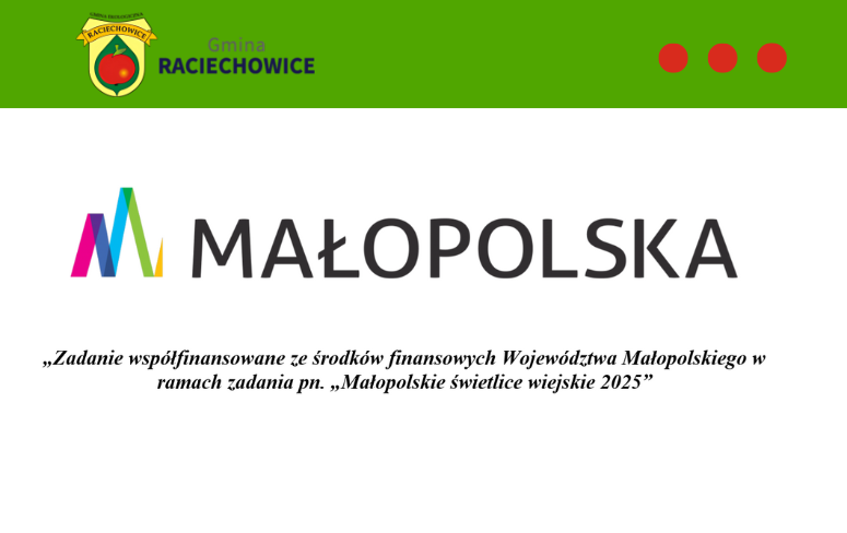 Świetlica w Mierzniu doposażona w ramach programu „Małopolskie świetlice wiejskie 2025”. Gmina Raciechowice