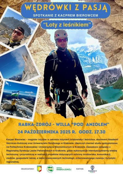Wędrówki z pasją – „Loty z leśnikiem” z Kacprem Bierowcem. Gmina Mszana Dolna