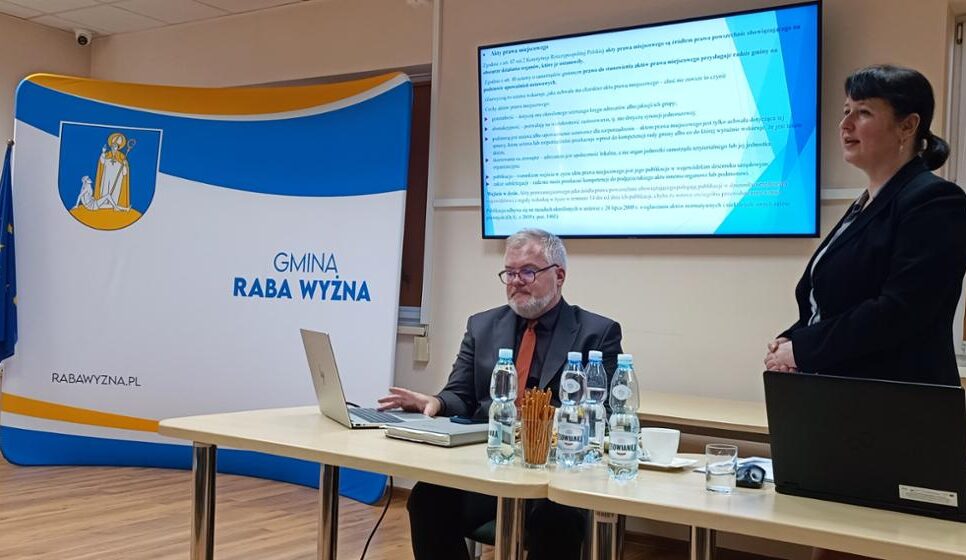 Szkolenie dla jednostek samorządu terytorialnego w Urzędzie Gminy Raba Wyżna. Raba Wyżna