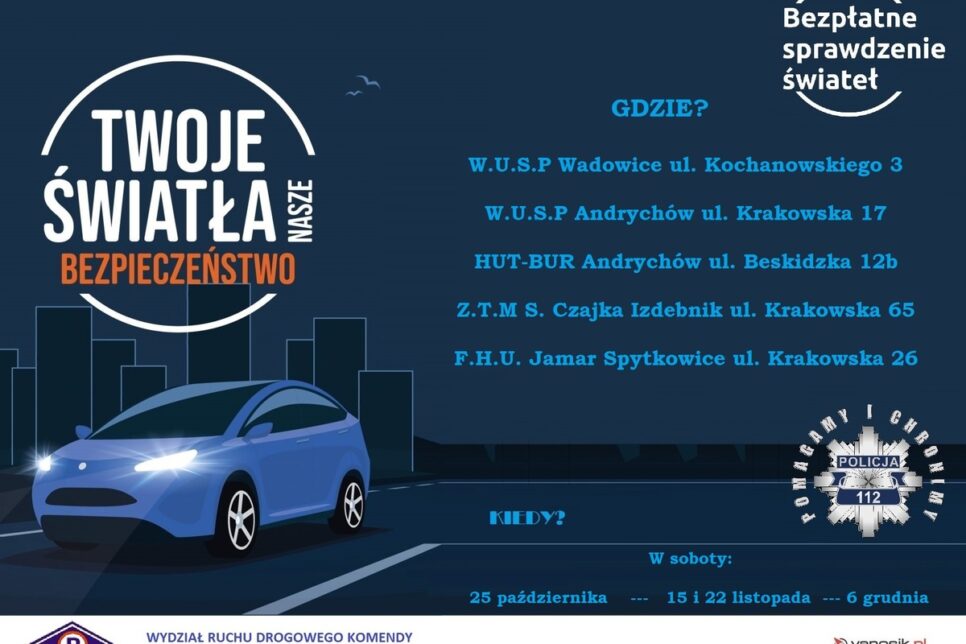 Rusza kampania „Twoje Światła – Nasze Bezpieczeństwo”. Wadowice