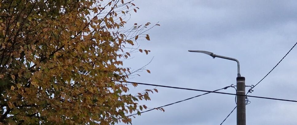 Odbiór prac związanych z budową oświetlenia ulicznego w Leńczach. Kalwaria Zebrzydowska