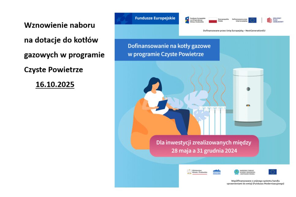 Nabór na kotły gazowe w programie Czyste Powietrze – możliwość składania wniosków nadal otwarta!. Gmina Mogilany