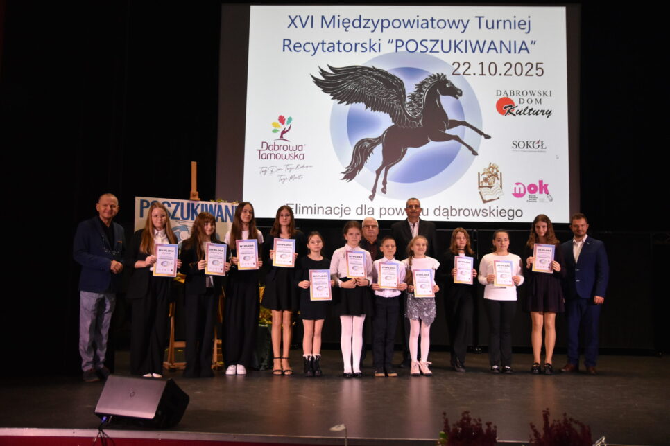 Wyniki eliminacji powiatowych 16. Turnieju Sztuki Recytatorskiej „Poszukiwania” w Dąbrowie Tarnowskiej. Gmina Dąbrowa Tarnowska