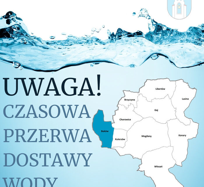 Uwaga! Przerwa w dostawie wody. Gmina Mogilany