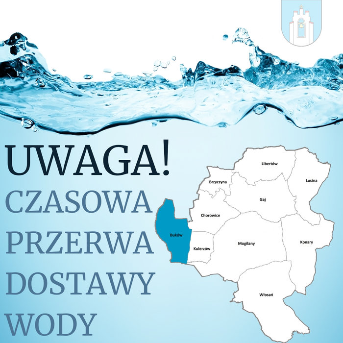 Uwaga! Przerwa w dostawie wody. Gmina Mogilany