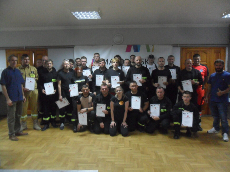 Kurs Kwalifikowanej Pierwszej Pomocy dla strażaków OSP. Gmina Drwina