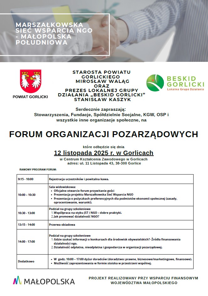 FORUM ORGANIZACJI POZARZADOWYCH. Gmina Łużna