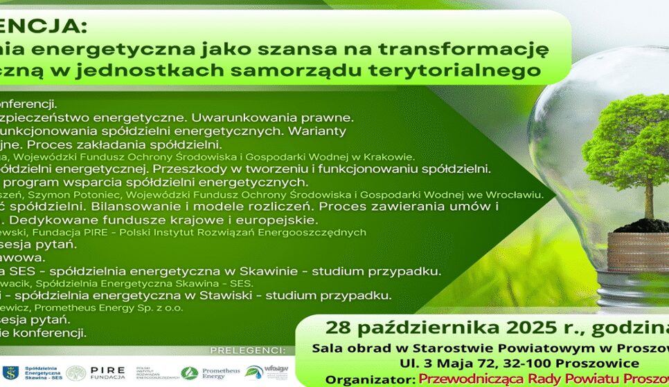 Zaproszenie na konferencję. Proszowice