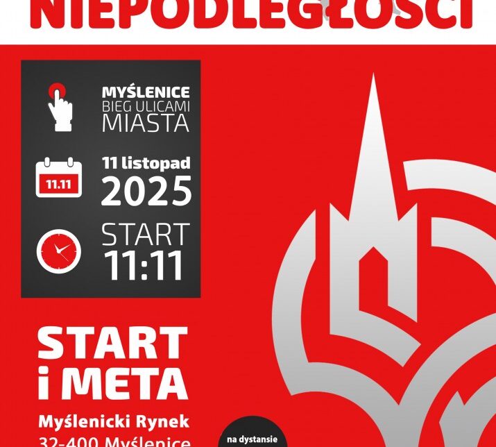 11 listopada Myślenice znów ruszą w VIII Biegu Niepodległości. Gmina Myślenice