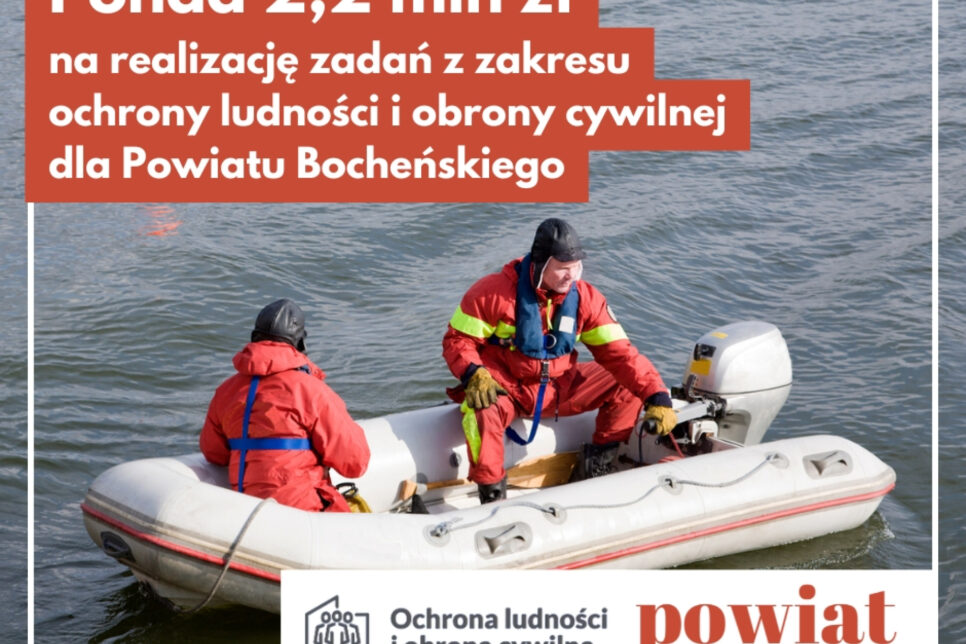 Ponad 2,2 mln zł dla Powiatu Bocheńskiego na ochronę ludności i obronę cywilną. Bochnia