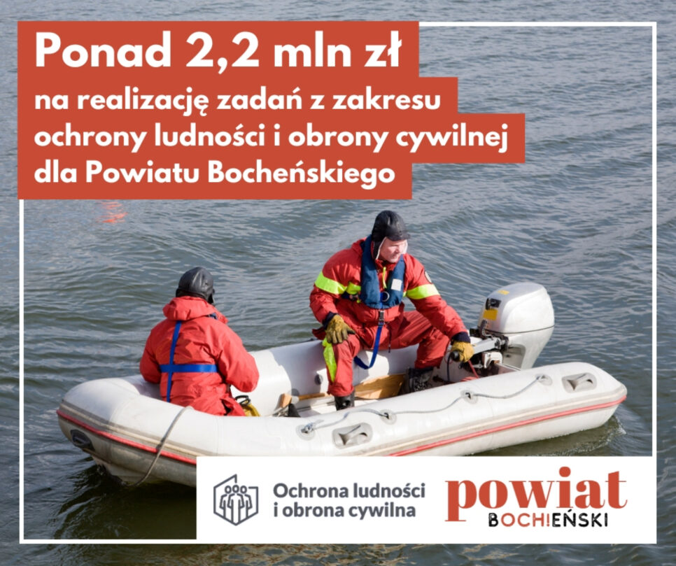 Ponad 2,2 mln zł dla Powiatu Bocheńskiego na ochronę ludności i obronę cywilną. Bochnia