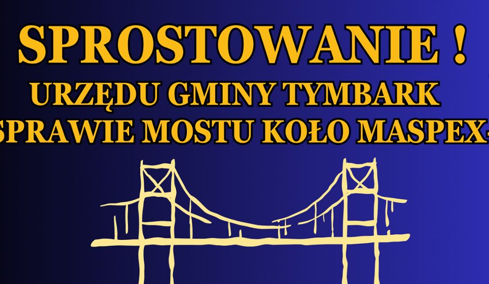 Sprostowanie i stanowisko Gminy Tymbark. Gmina Tymbark