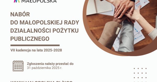 Nabór do Małopolskiej Rady Działalności Pożytku Publicznego. Powiat krakowski