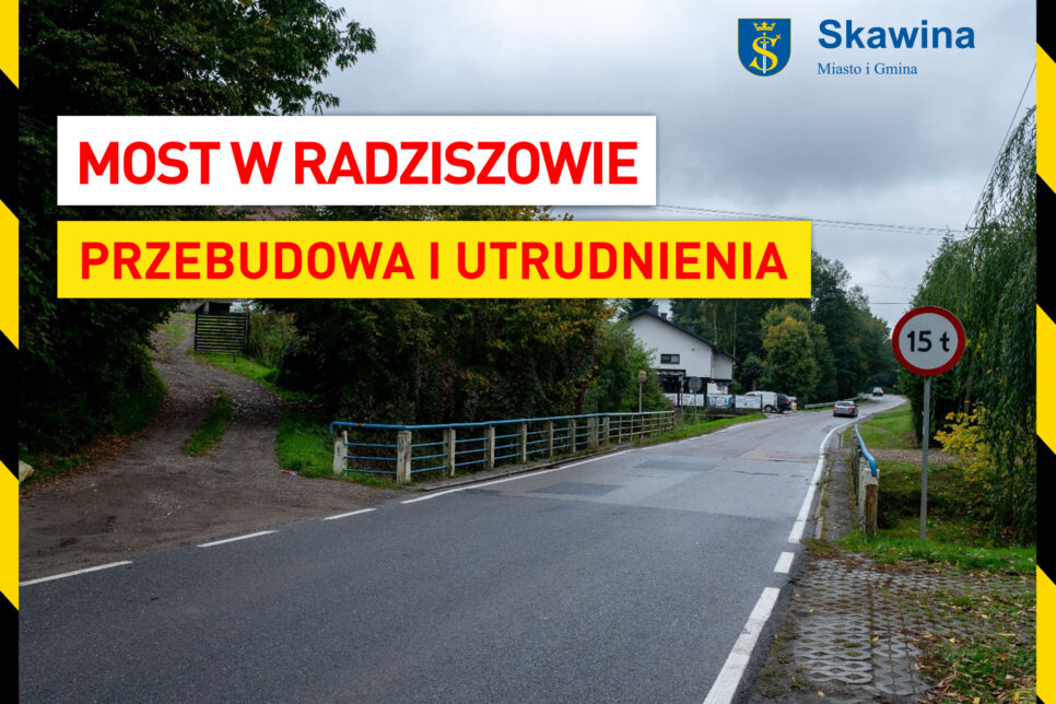 Utrudnienia i przebudowa mostu w Radziszowie na ul. Podlesie – zmiany w funkcjonowaniu komunikacji miejskiej. Gmina Skawina