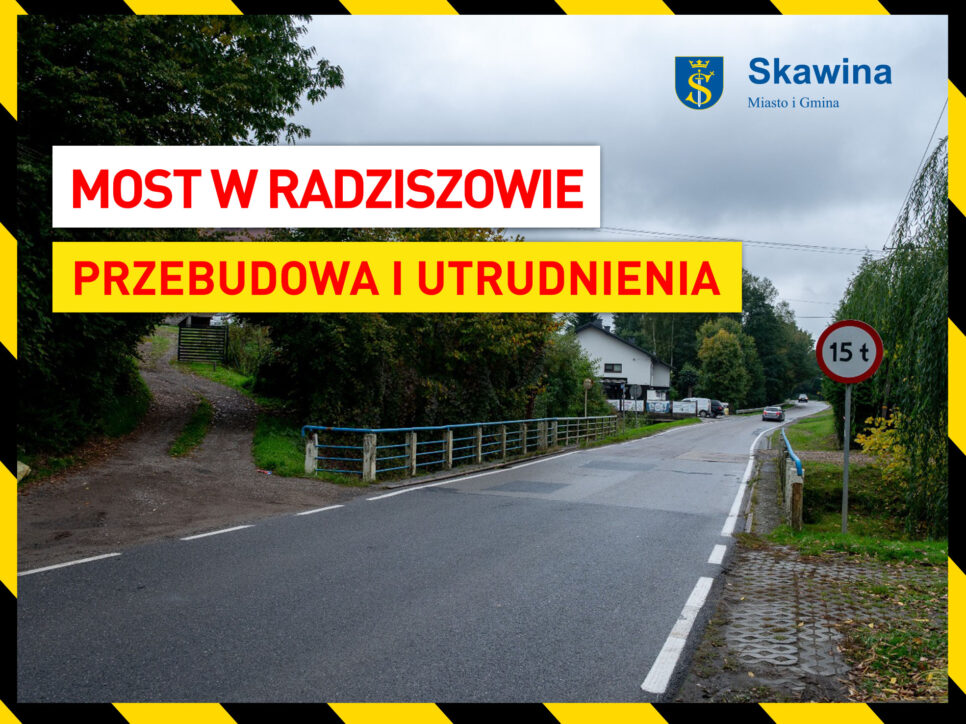 Utrudnienia i przebudowa mostu w Radziszowie na ul. Podlesie – zmiany w funkcjonowaniu komunikacji miejskiej. Gmina Skawina