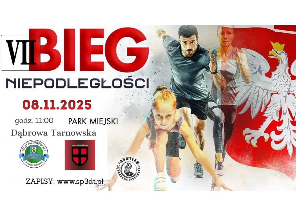 Pobiegnij z nami dla Niepodległej! VII Bieg Niepodległości już 8 listopada!. Gmina Dąbrowa Tarnowska
