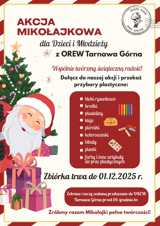 Akcja Mikołajkowa dla Dzieci i Młodzieży z OREW Tarnawa Górna. Zembrzyce