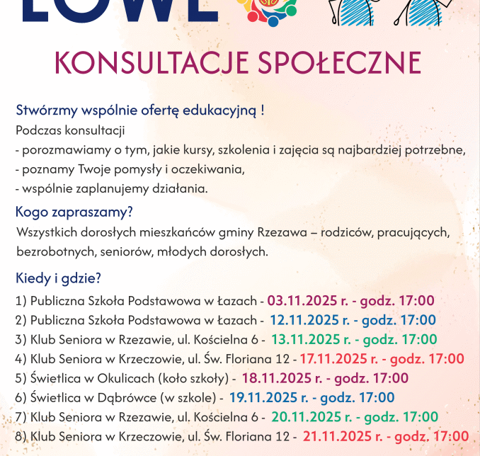 Weź udział w konsultacjach społecznych LOWE. Gmina Rzezawa
